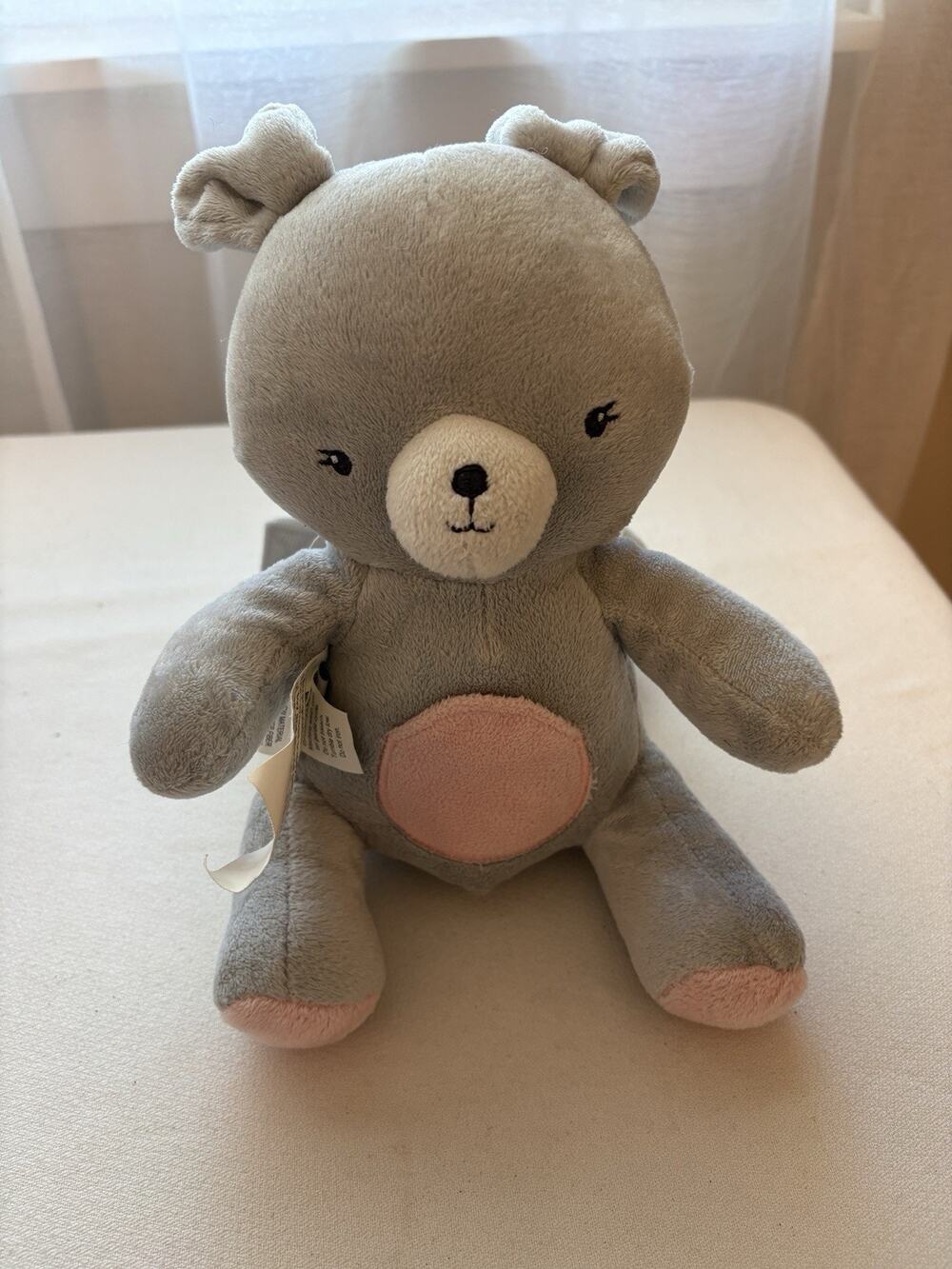 Carters Rabbit Bunny Plush Toy 2 In 1 Harness Buddy Back Pack Pink Gray READ